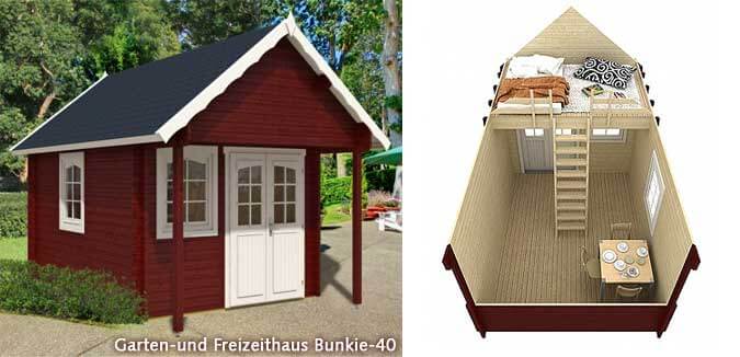 Gartenhaus Bunkie mit Schlafboden Gartenhaus Bunkie mit Schlafboden