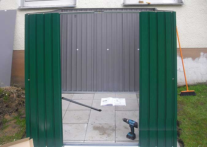 Seitenwände Metallgerätehaus