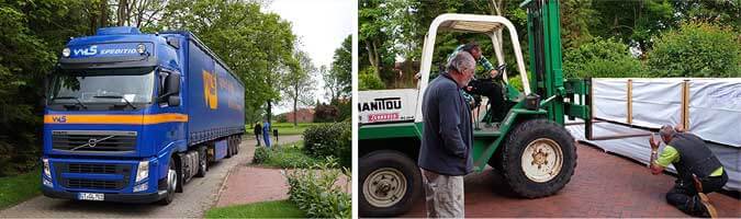 Gartenhaus Anlieferung