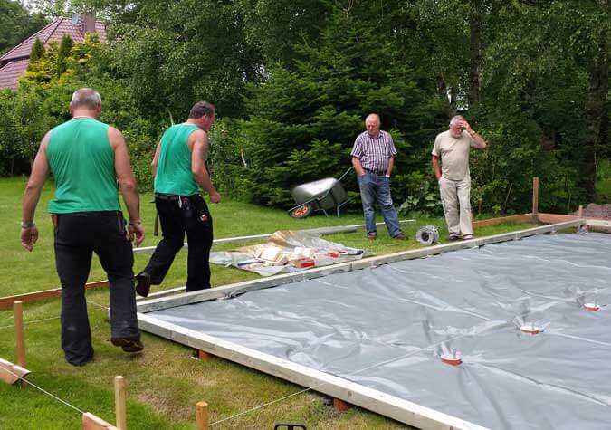 Bodenplane zur Abdichtung