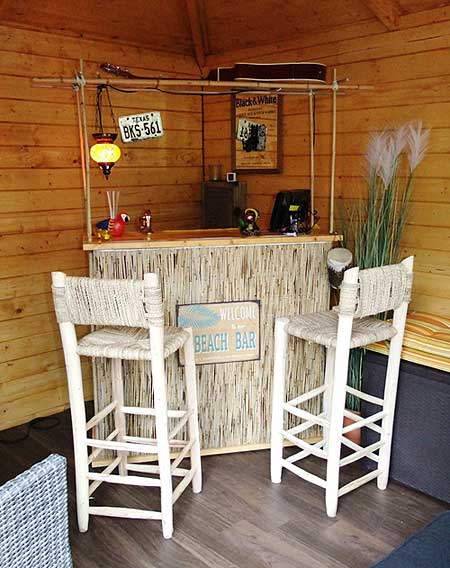 Gartenhaus-Einrichtung: Beachbar