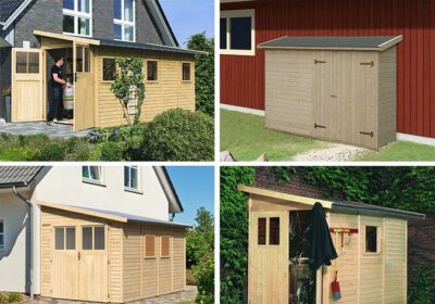 Das Anlehngartenhaus und Anlehngerätehaus Anlehngartenhäuser und Gerätehäuser