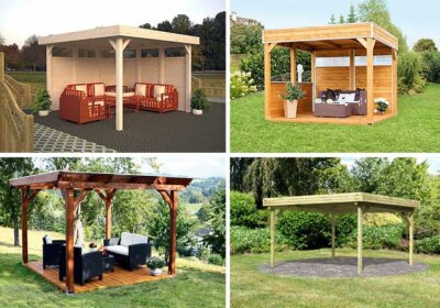 Der Gartenpavillon mit Flachdach Gartenpavillon mit Flachdach