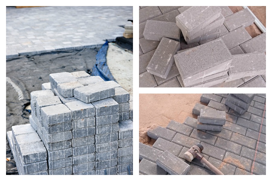 Ein bisschen wie Tetris – das Verlegen der Pflastersteine.