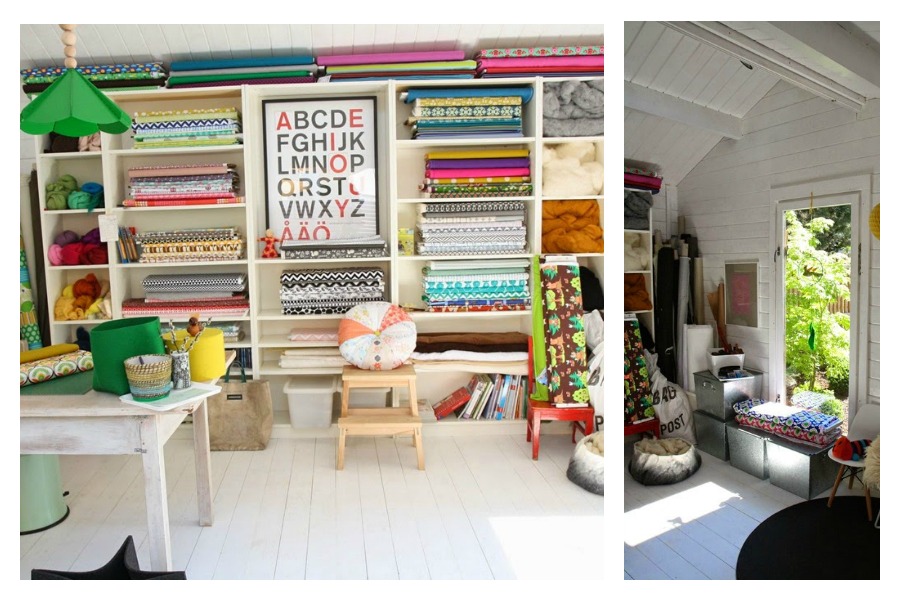 Auch Ordnungshalter können dekorativ sein – das riesige Wandregal und die schicken Metallboxen sind der beste Beweis.