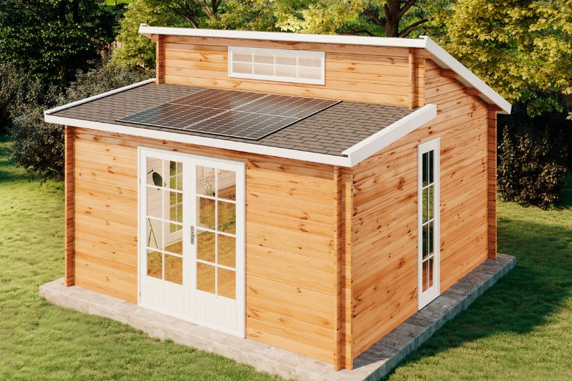 Gartenhaus Lausitz mit Solaranlage