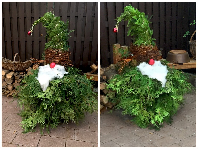 Wichtel aus Wacholderzweigen