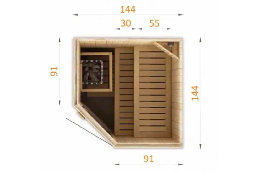 Finntherm Innensauna Corner Aufbau
