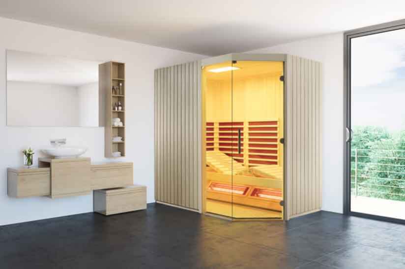 Infrarotkabine in Badezimmer