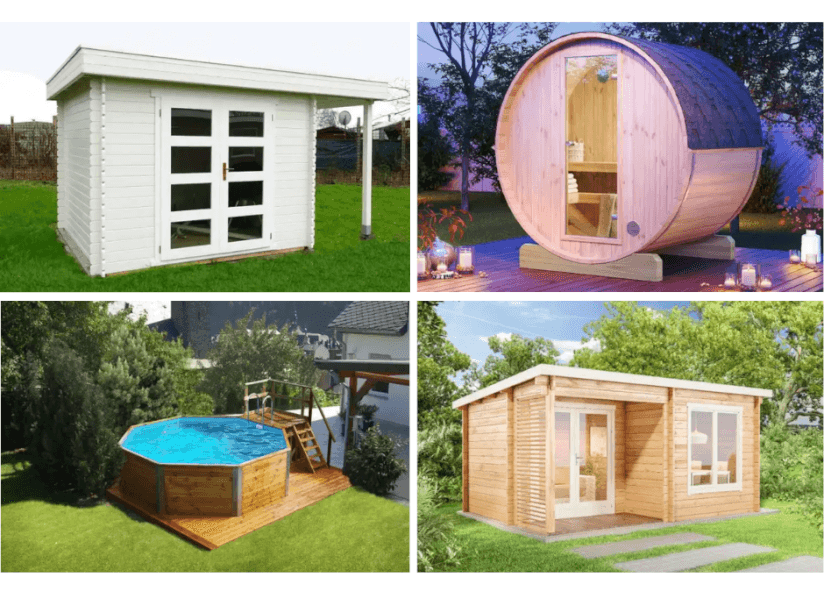 Gartenhäuser Collage