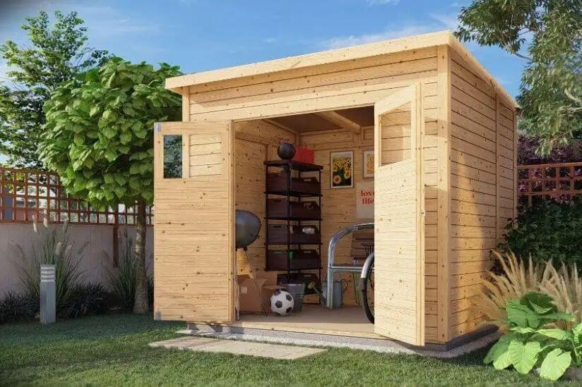 Gerätehaus Mollie als Kaninchenstall